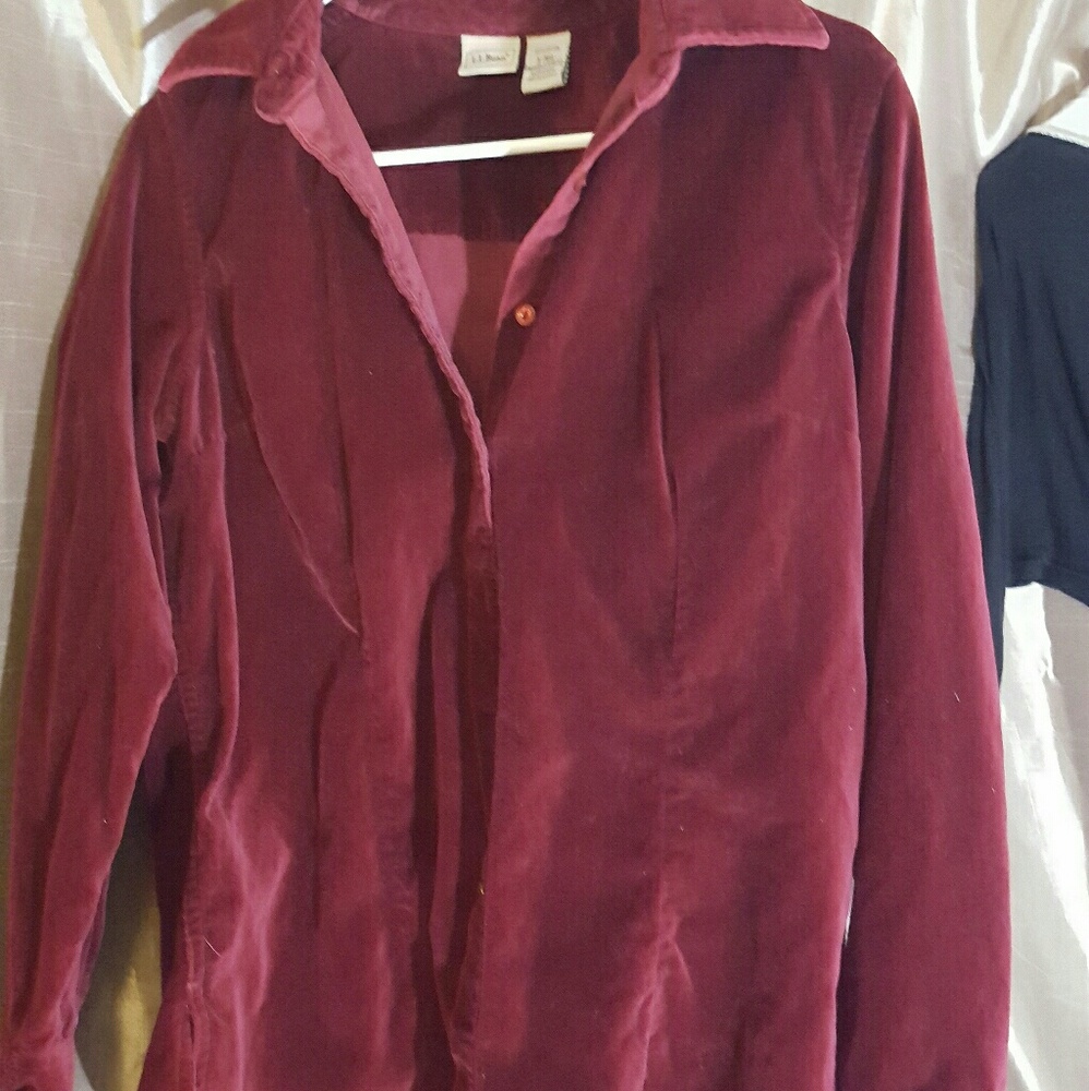 Velvet button up shirt